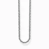 Women THOMAS SABO Necklaces|Necklaces & Chains-Anchor necklace Silver blackened Thickness 2,50 mm (0,10 Inch)