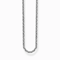 Women THOMAS SABO Necklaces|Necklaces & Chains-Anchor necklace Silver blackened Thickness 2,50 mm (0,10 Inch)