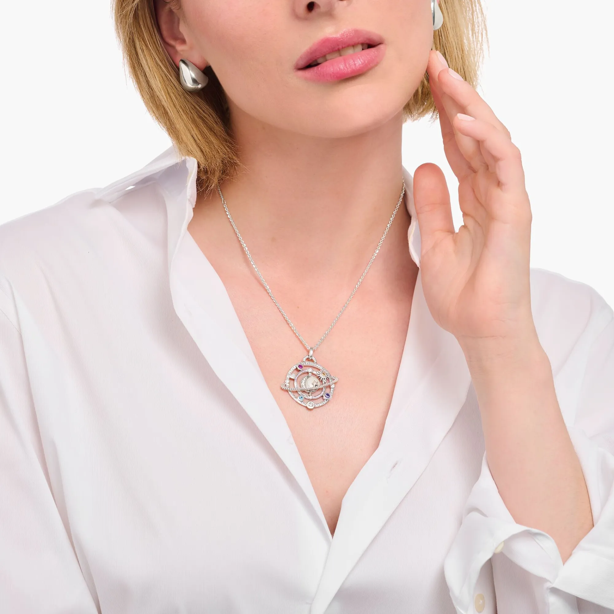 Women THOMAS SABO Necklaces|Necklaces & Chains-Anchor necklace Silver Thickness 2,00 mm (0,08 Inch)