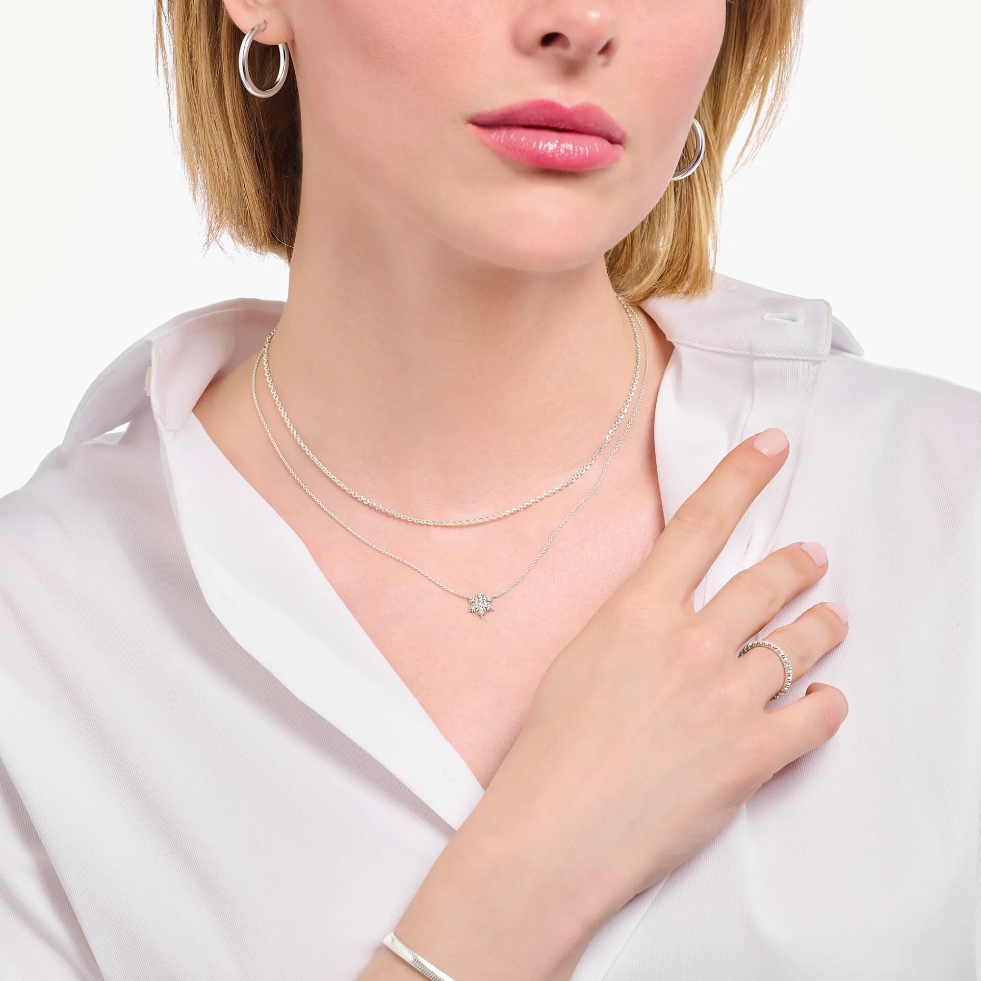 Women THOMAS SABO Necklaces|Necklaces & Chains-Anchor necklace Silver Thickness 2,00 mm (0,08 Inch)
