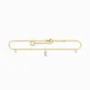 Women THOMAS SABO Anklets|18-Carat Gold-Plating - 925 Silver-Anklet white stone gold