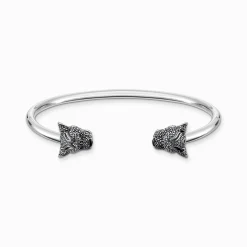 Women THOMAS SABO Bangles|Bangles-Bangle black cat