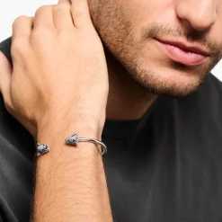Women THOMAS SABO Bangles|Bangles-Bangle black cat