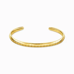 Women THOMAS SABO Bangles|18-Carat Gold-Plating - 925 Silver-Bangle snakeskin gold