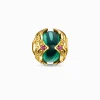 Women THOMAS SABO Beads-Bead green stone gold