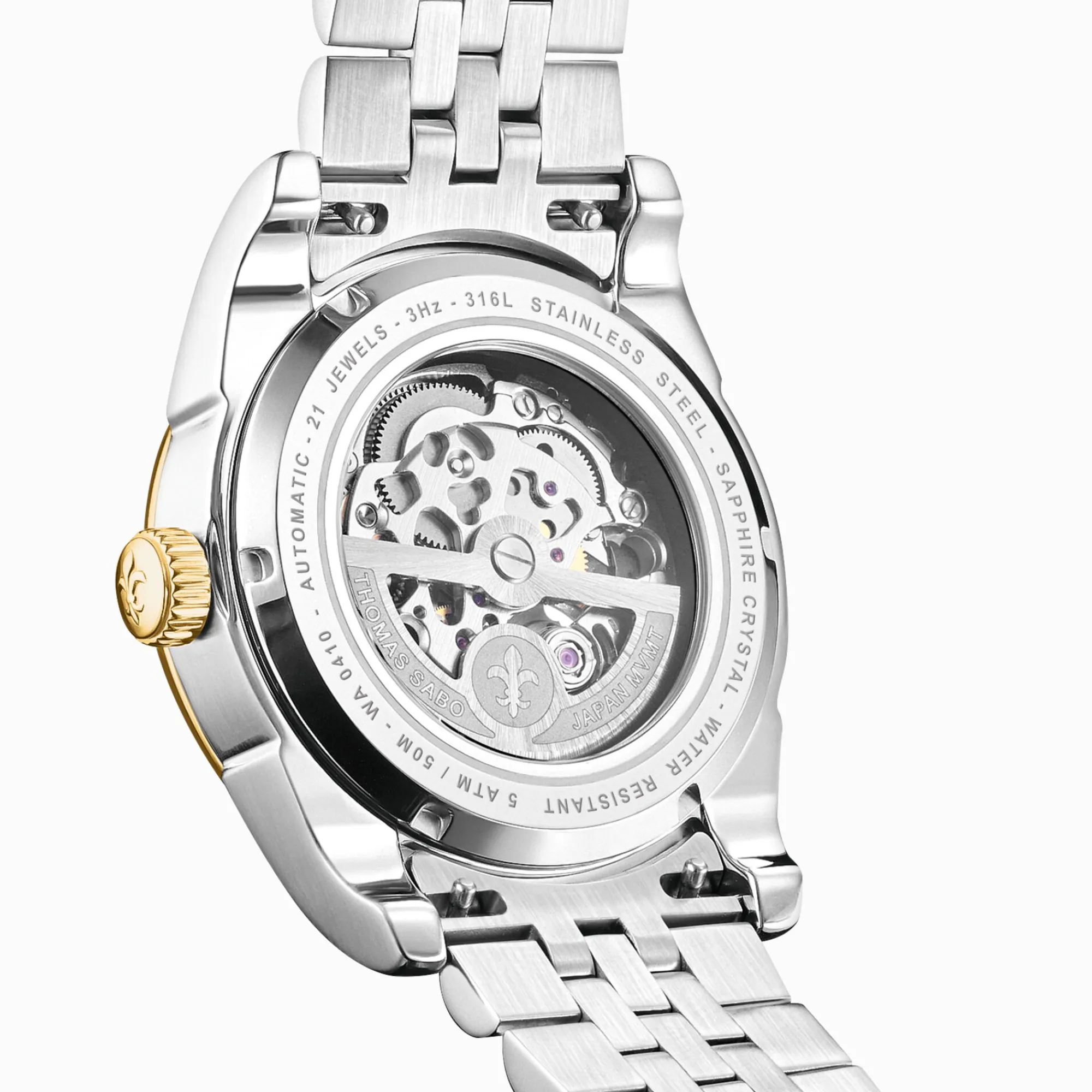 THOMAS SABO Watches|Watches-Bicolour automatic watch with 41 mm and black dial