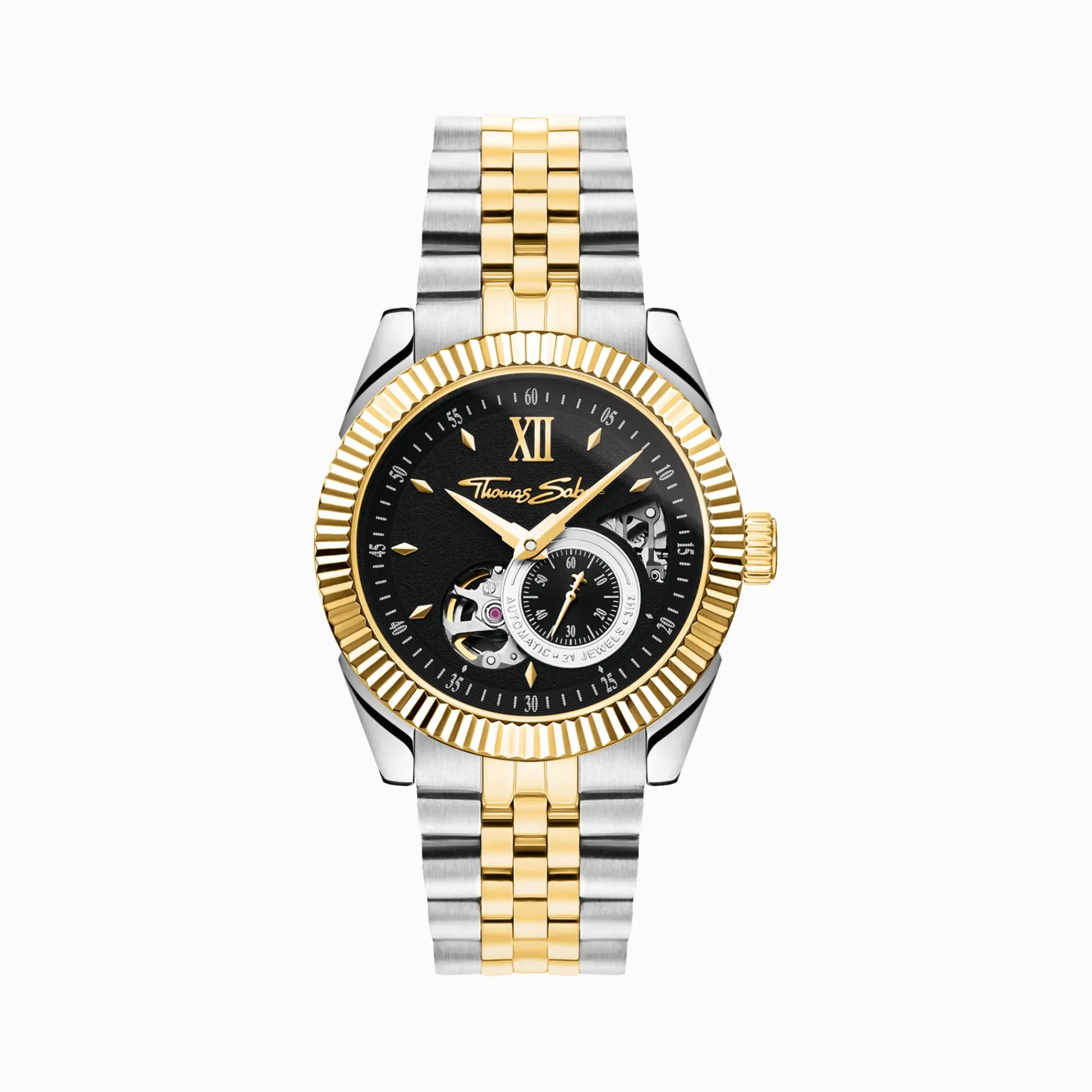 THOMAS SABO Watches|Watches-Bicolour automatic watch with 41 mm and black dial