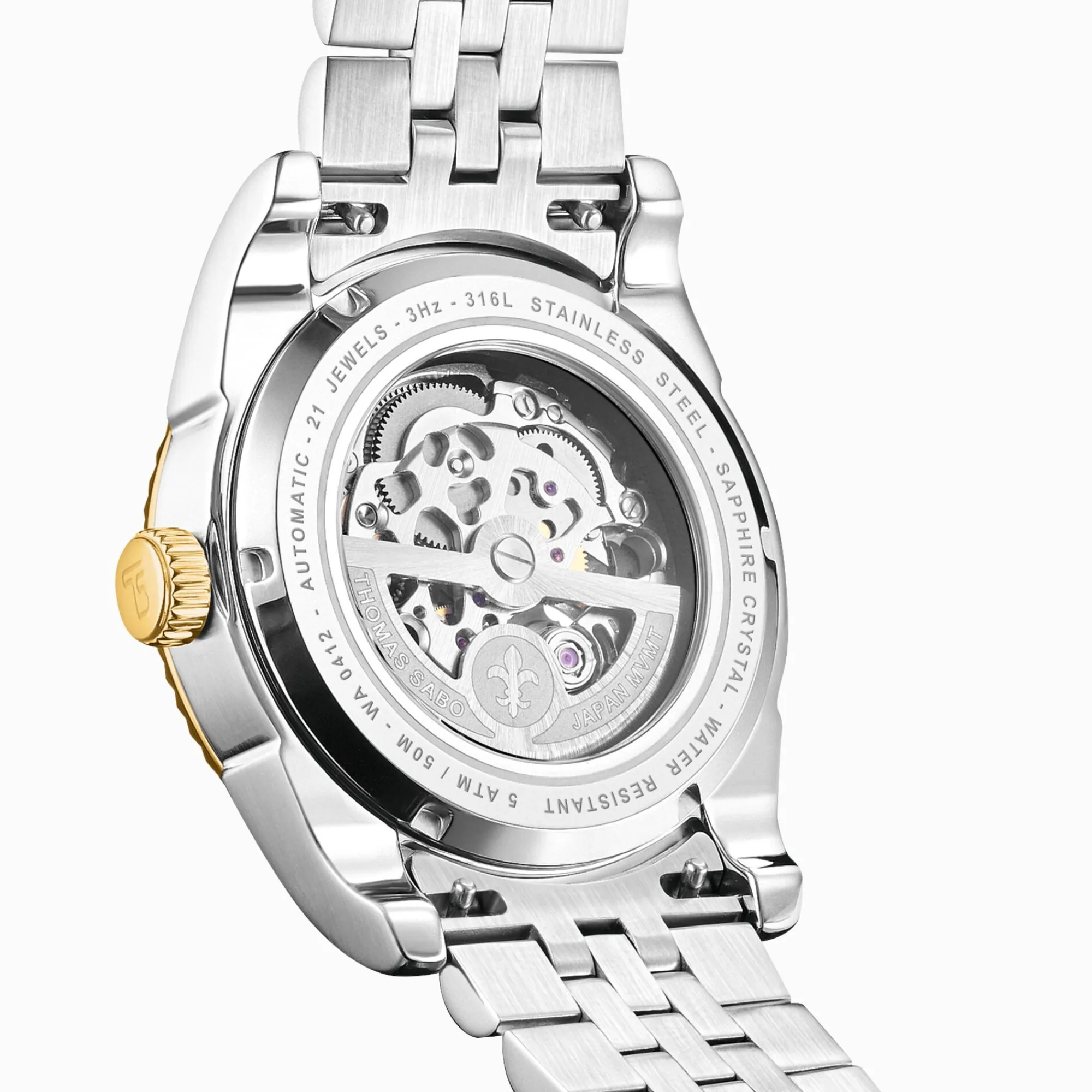 THOMAS SABO Watches|Watches-Bicolour automatic watch with 41 mm and black dial