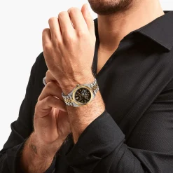 Women THOMAS SABO Watches|Ladies' Watches-Bicolour automatic watch with 36 mm and lilies emblem