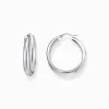 Women THOMAS SABO Hoop Earrings-Big silver hoop earrings intertwined design