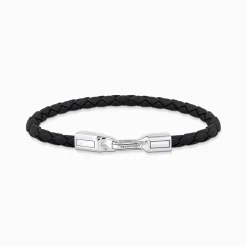 Women THOMAS SABO Bracelets|Bracelets-Black leather bracelet