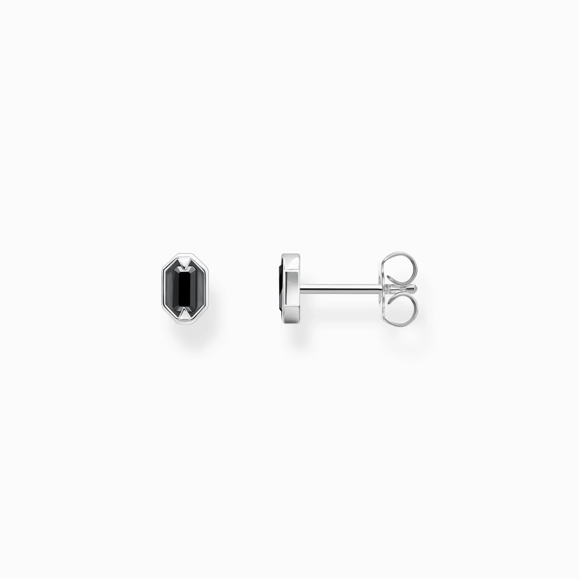 Women THOMAS SABO Ear Studs|Ear Studs & Hoops-Blackened silver ear studs with crocodile eyes and black stones