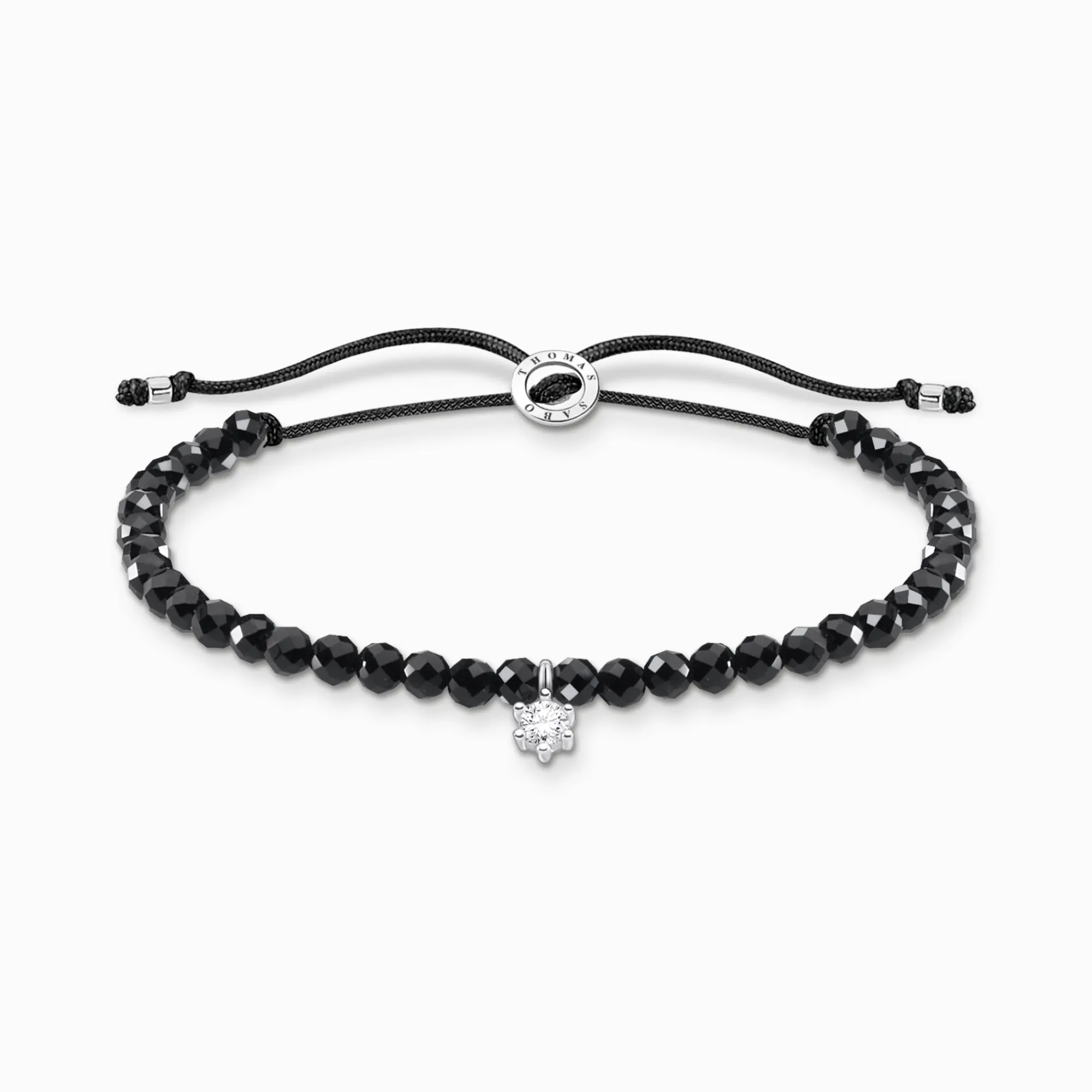 Women THOMAS SABO Bracelets-Bracelet black pearls with white stone