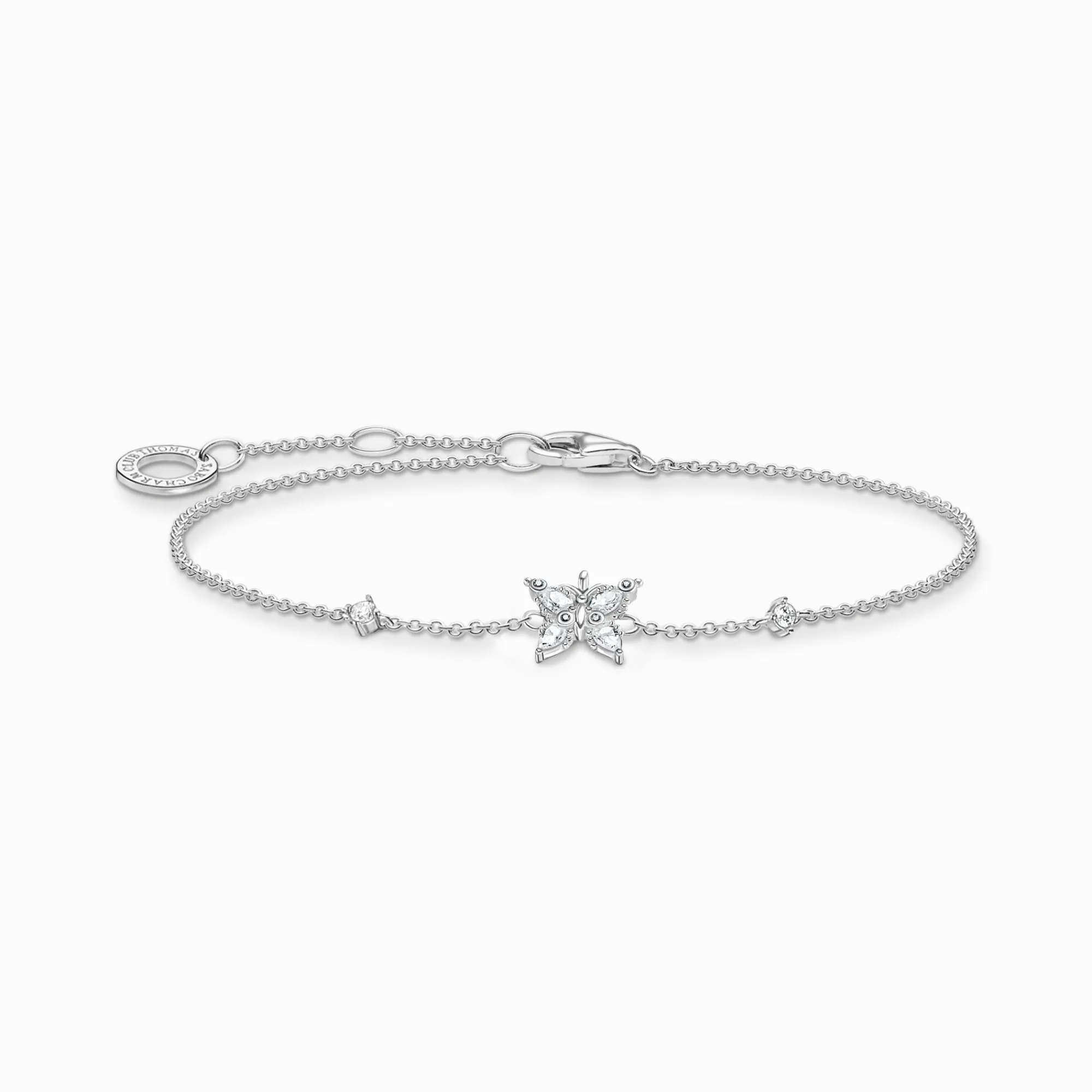 Women THOMAS SABO Bracelets-Bracelet butterfly white stones