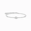 Women THOMAS SABO Bracelets-Bracelet cloverleaf with stones silver