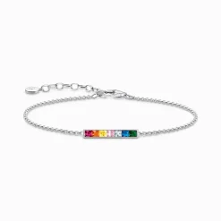 Women THOMAS SABO Bracelets|925 Silver-Bracelet colourful stones silver
