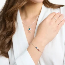 Women THOMAS SABO Bracelets|925 Silver-Bracelet colourful stones silver