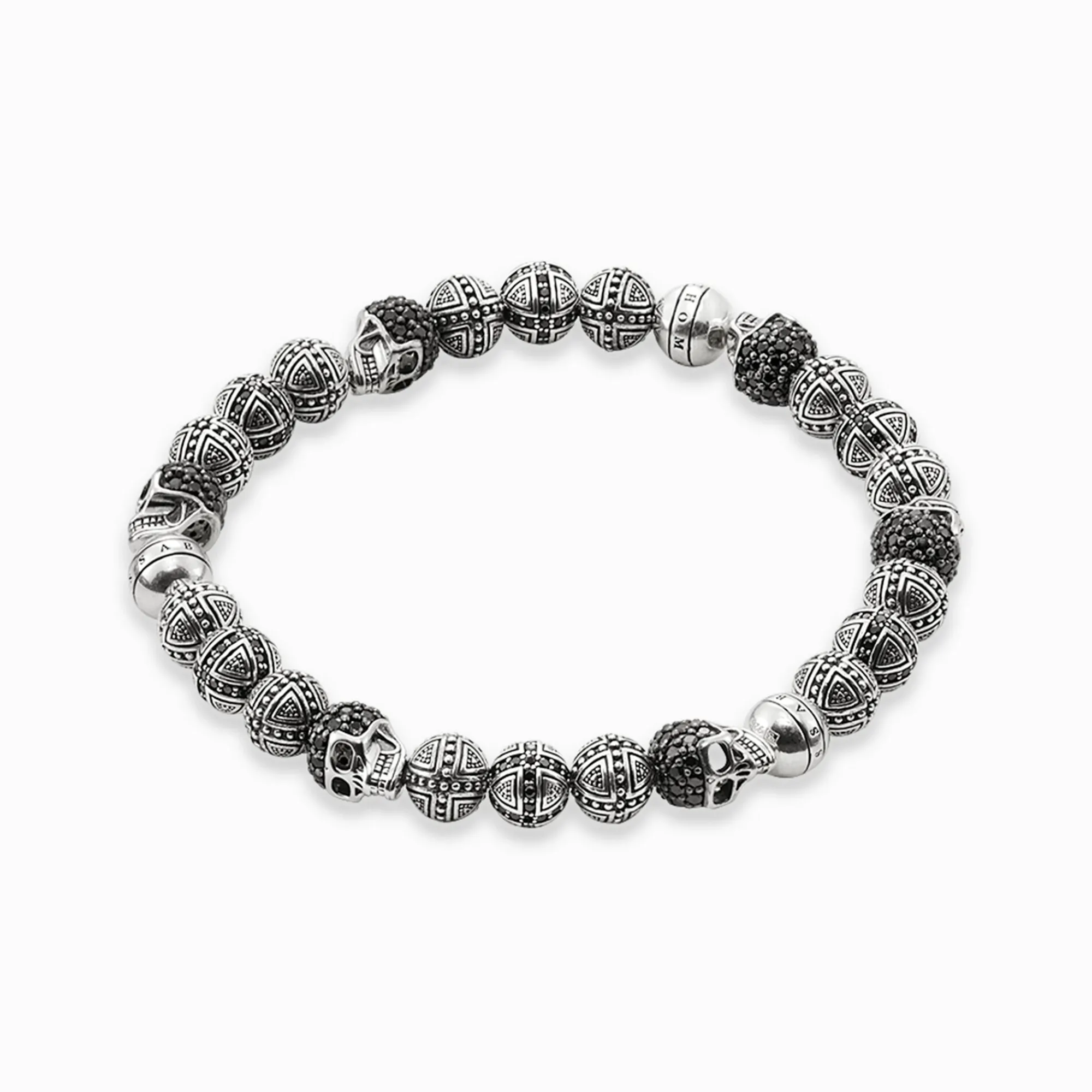 Women THOMAS SABO Bracelets|Bracelets-Bracelet cross and skull