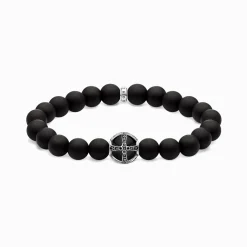 Women THOMAS SABO Bracelets|Bracelets-Bracelet cross black