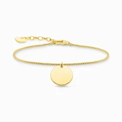 Women THOMAS SABO Bracelets|18-Carat Gold-Plating - 925 Silver-Bracelet disc gold