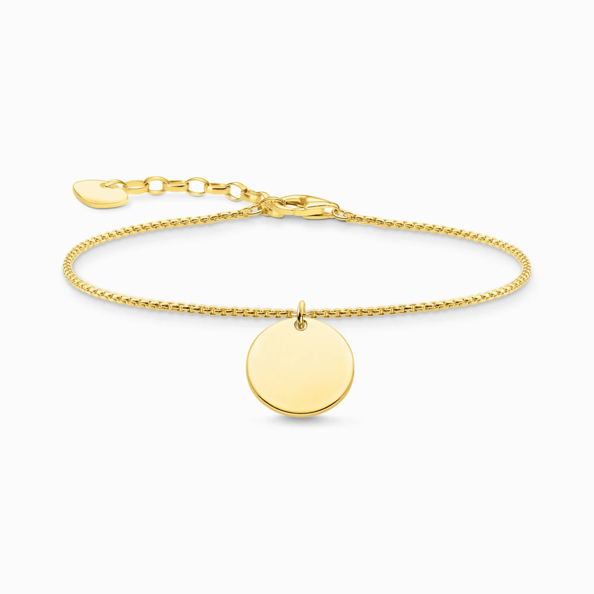 Women THOMAS SABO Bracelets|18-Carat Gold-Plating - 925 Silver-Bracelet disc gold