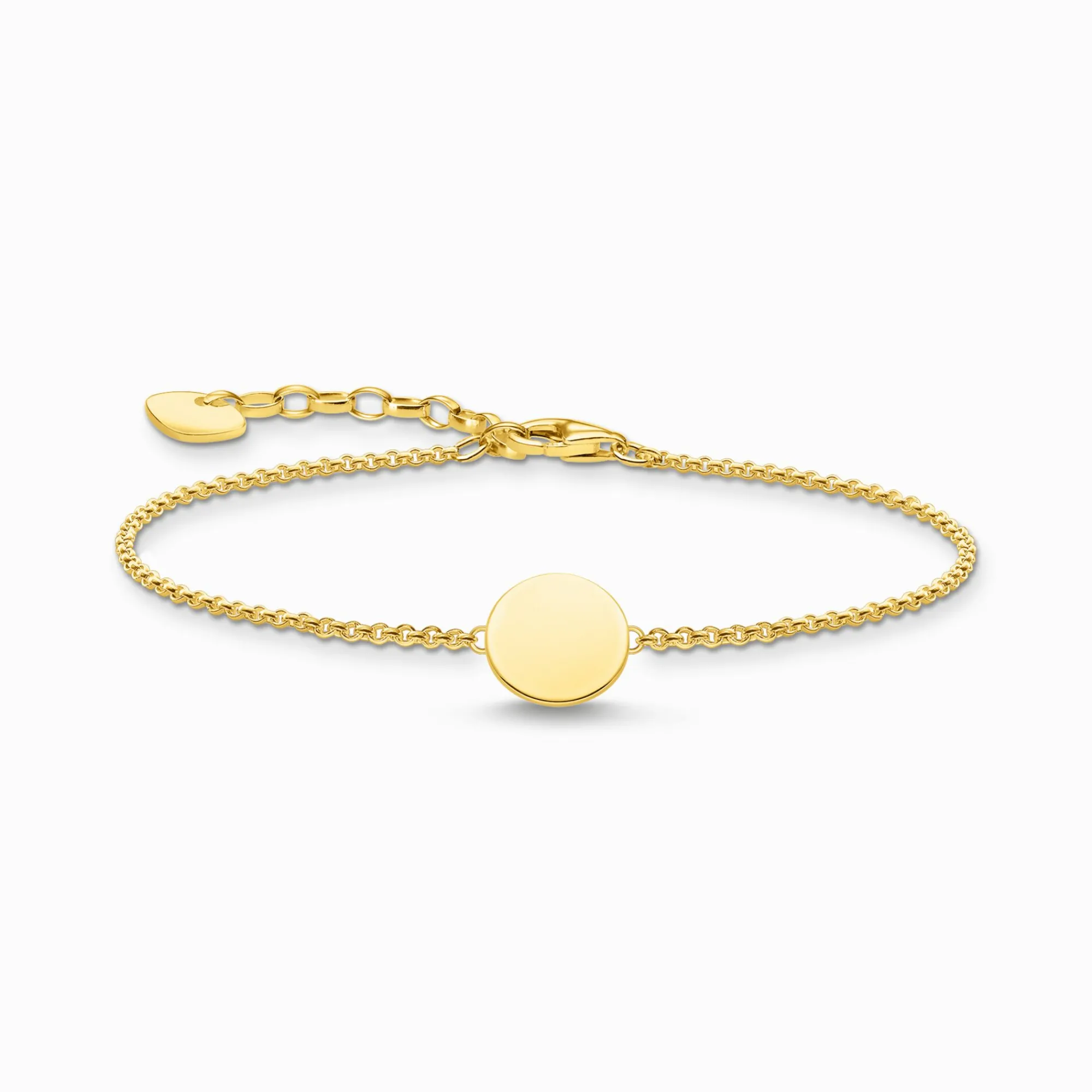 Women THOMAS SABO Bracelets|18-Carat Gold-Plating - 925 Silver-Bracelet disc gold