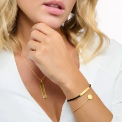 Women THOMAS SABO Bracelets|18-Carat Gold-Plating - 925 Silver-Bracelet disc gold