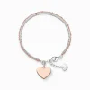 Women THOMAS SABO Bracelets|18-Carat Rose Gold Plating - 925 Silver-Bracelet heart rose gold silver