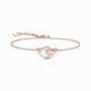 Women THOMAS SABO Bracelets|18-Carat Rose Gold Plating - 925 Silver-Bracelet heart Together Forever