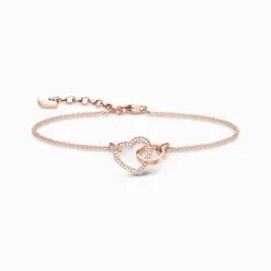Women THOMAS SABO Bracelets|18-Carat Rose Gold Plating - 925 Silver-Bracelet heart Together Forever