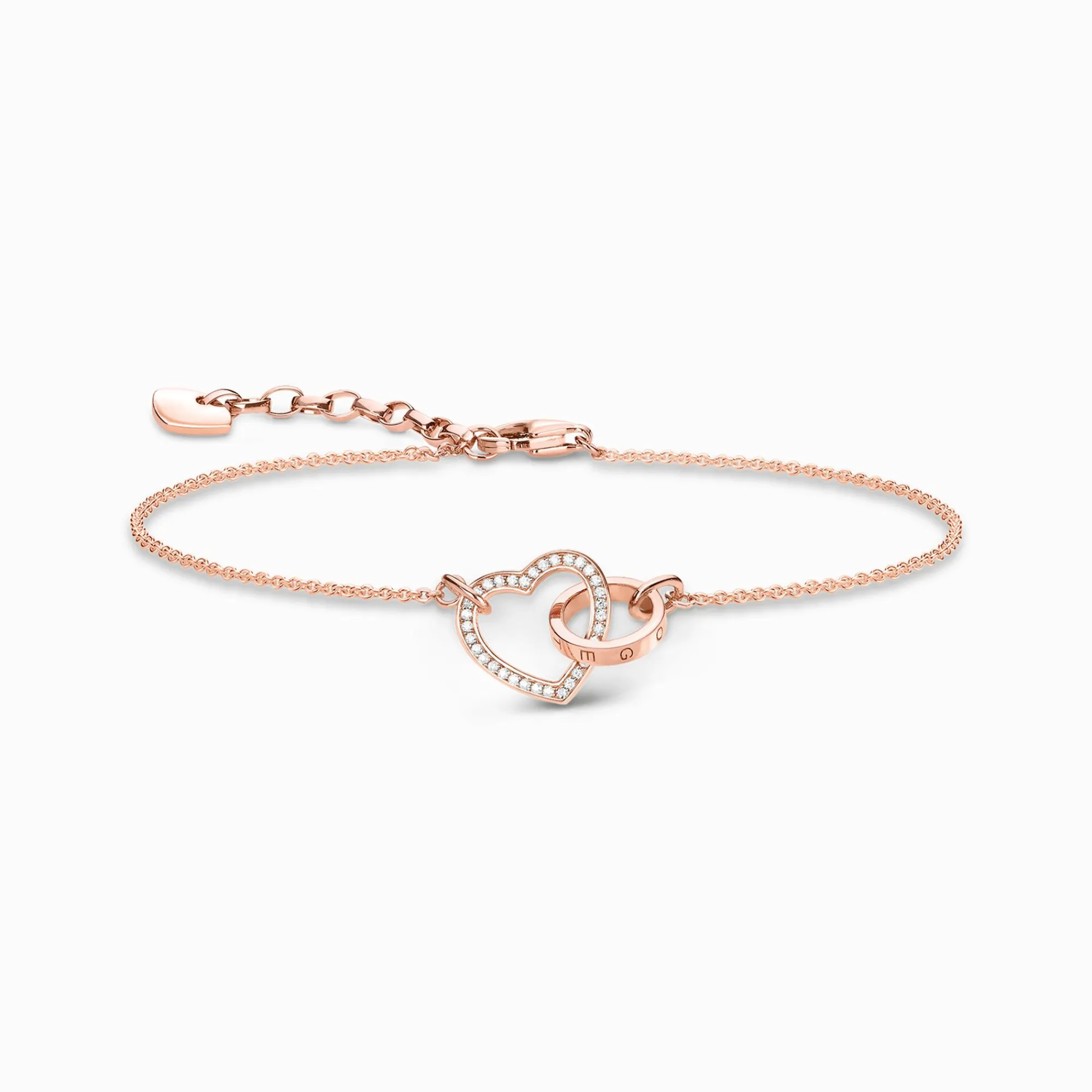 Women THOMAS SABO Bracelets|18-Carat Rose Gold Plating - 925 Silver-Bracelet heart Together Forever