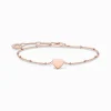 Women THOMAS SABO Bracelets|18-Carat Rose Gold Plating - 925 Silver-Bracelet heart with dots rose gold