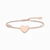 Women THOMAS SABO Bracelets|18-Carat Rose Gold Plating - 925 Silver-Bracelet heart with infinity