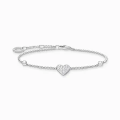 Women THOMAS SABO Bracelets-Bracelet heart with stones silver