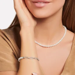 Women THOMAS SABO Bracelets|Bracelets-Bracelet links and pearls silver