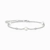 Women THOMAS SABO Bracelets|925 Silver-Bracelet pearls with white stones silver
