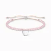 Women THOMAS SABO Bracelets-Bracelet pink pearls heart