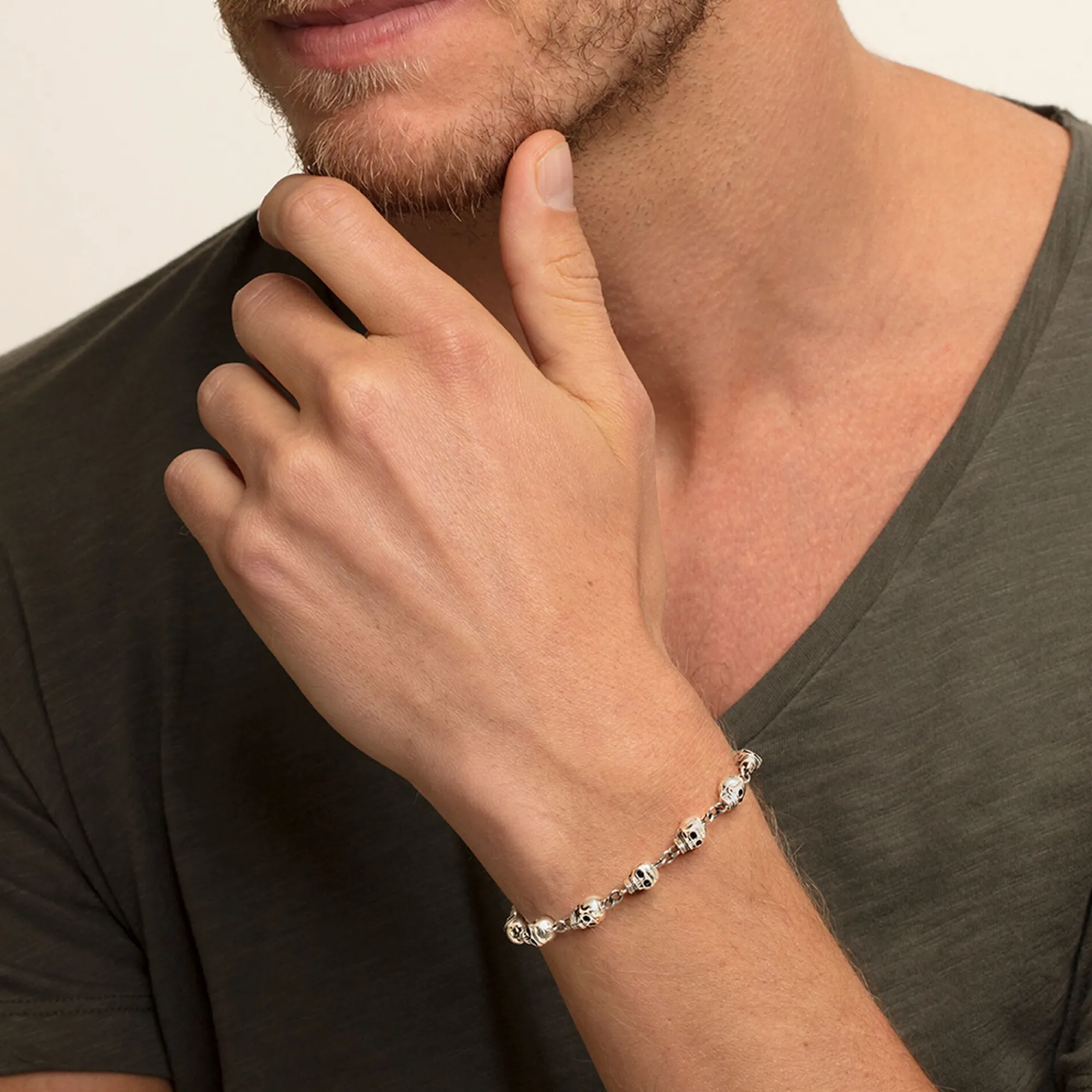Women THOMAS SABO Bracelets|Bracelets-Bracelet skulls
