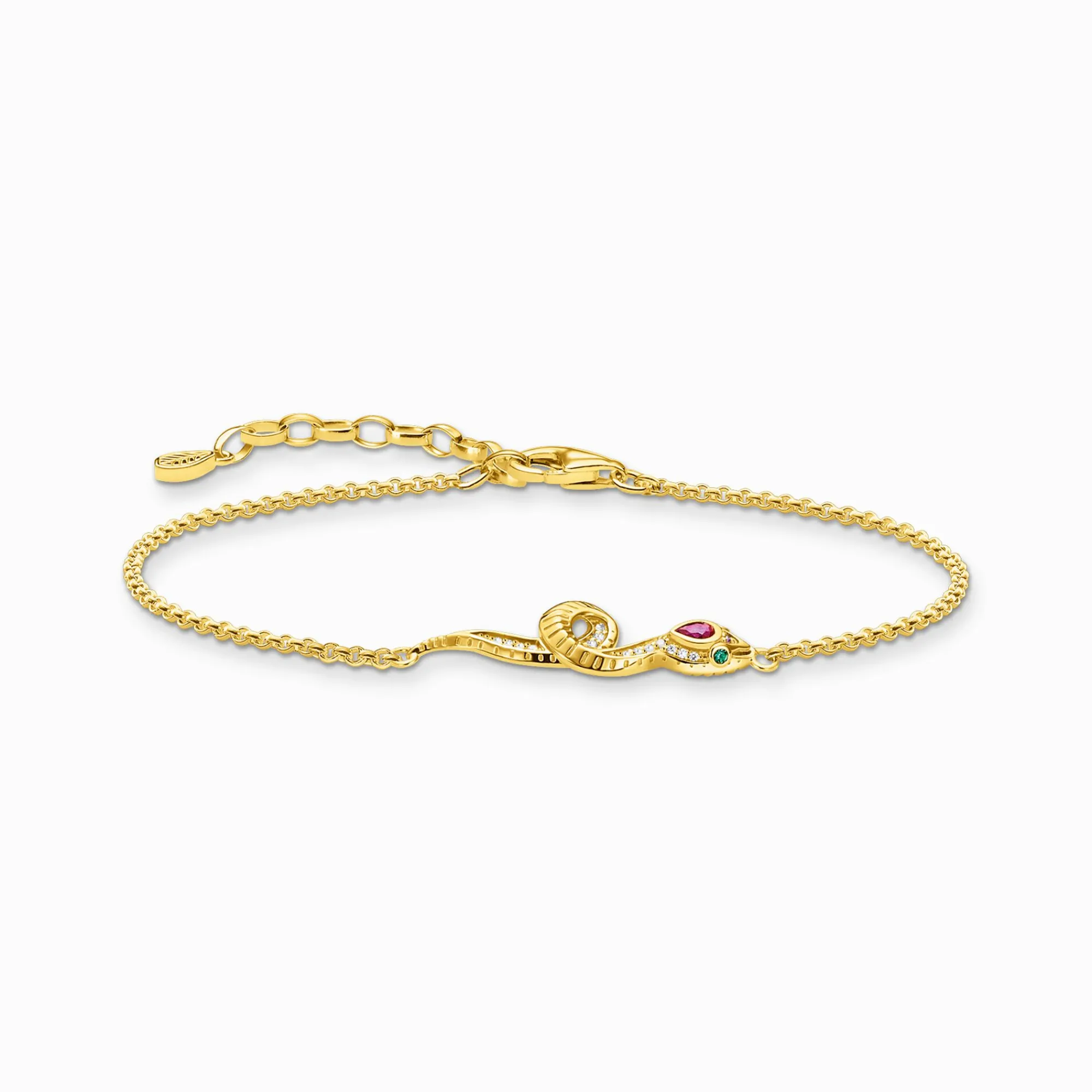 Women THOMAS SABO Bracelets|18-Carat Gold-Plating - 925 Silver-Bracelet snake gold