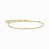 Women THOMAS SABO Bracelets|18-Carat Gold-Plating - 925 Silver-Bracelet white stones gold
