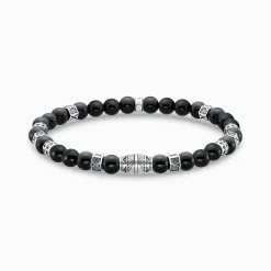 Women THOMAS SABO Bracelets|Bracelets-Bracelet with black onyx beads silver