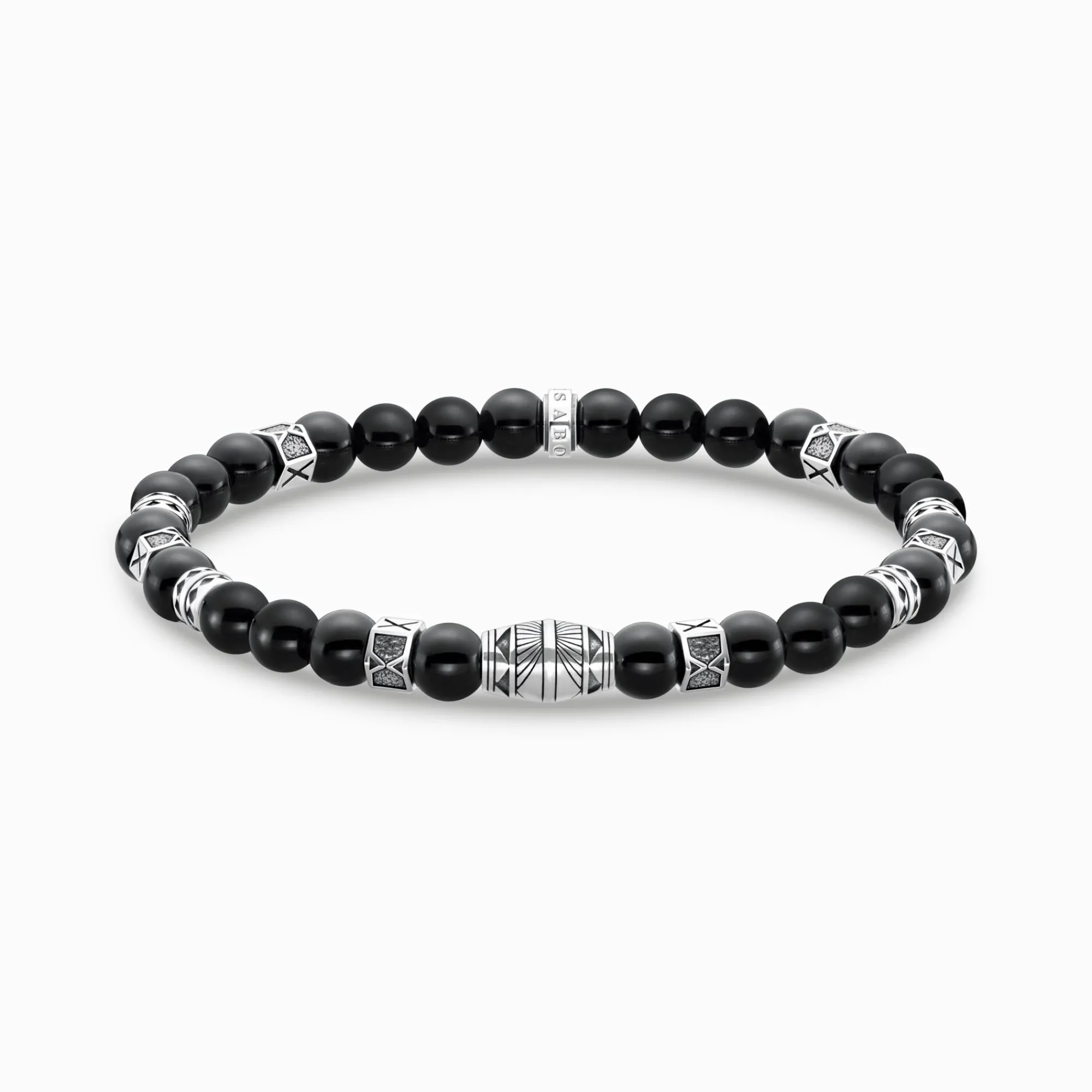 Women THOMAS SABO Bracelets|Bracelets-Bracelet with black onyx beads silver