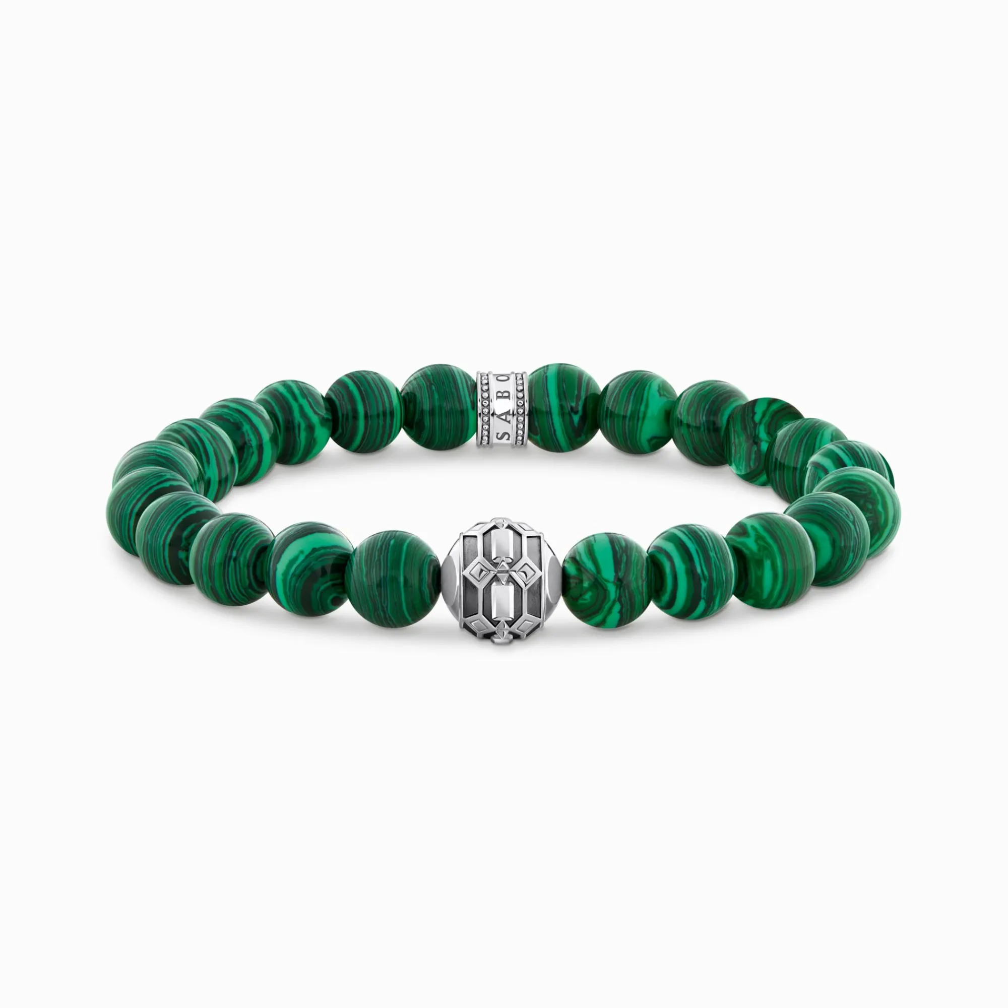 Women THOMAS SABO Bracelets|Bracelets-Bracelet with imitation malachite and Red Tiger's Eye Beads