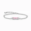 Women THOMAS SABO Bracelets-Bracelet with pink and white stones silver