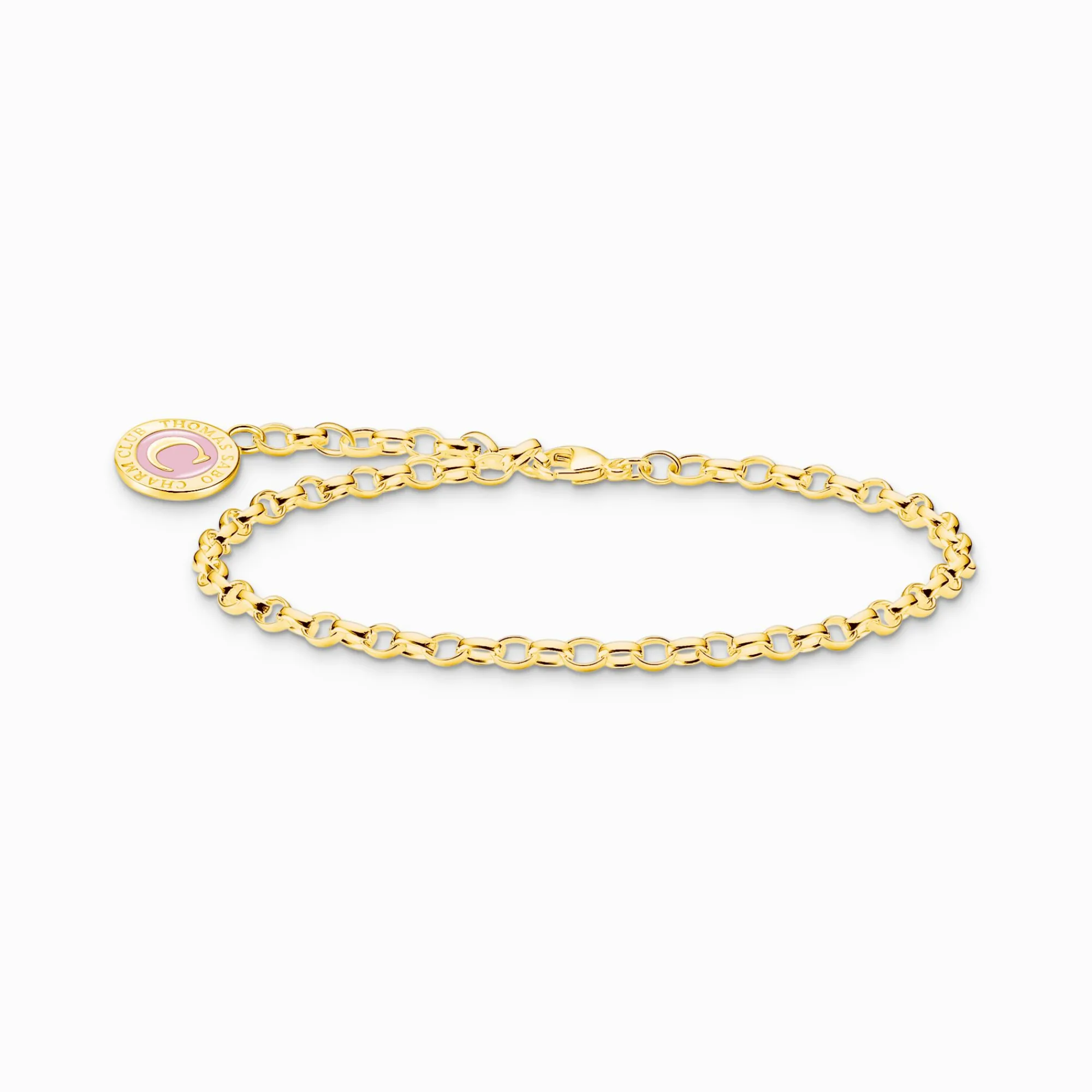 Women THOMAS SABO Charm Bracelets|Charm Bracelets-Charm bracelet with pink Coin gold plated