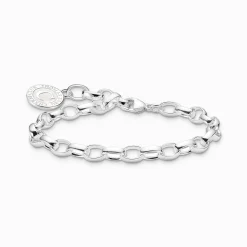 Women THOMAS SABO Charm Bracelets|Charm Bracelets-Charm bracelet with white Coin silver