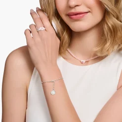 Women THOMAS SABO Charm Bracelets|Charm Bracelets-Charm bracelet with white Coin silver