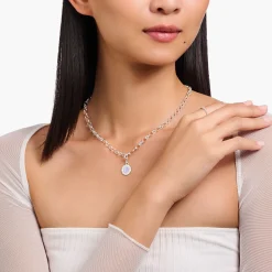 Women THOMAS SABO Charm Necklaces|Charm Necklaces-Charm necklace with Coin silver