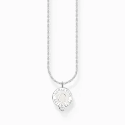 Women THOMAS SABO Charm Necklaces|Charm Necklaces-Charm necklace with white Coin silver