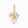 Women THOMAS SABO Charms|Charms-Charm pendant blue eye gold plated